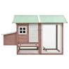 Chicken Cage Mocha 170x81x110 cm - Solid Pine & Fir Wood