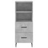 Elegant Highboard Concrete Grey - Durable Engineered Wood