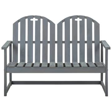 Garden Bench Grey 110 cm - Solid Acacia Wood