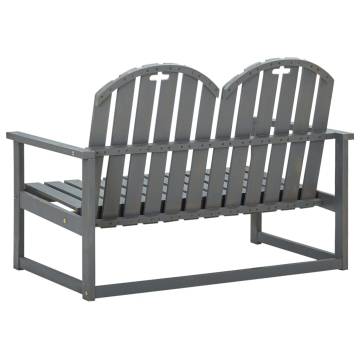 Garden Bench Grey 110 cm - Solid Acacia Wood