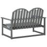 Garden Bench Grey 110 cm - Solid Acacia Wood