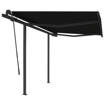 Manual Retractable Awning 3x2.5 m - Anthracite | HiPO Market