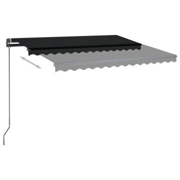 Manual Retractable Awning 3x2.5 m - Anthracite | HiPO Market