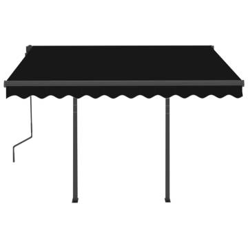 Manual Retractable Awning 3x2.5 m - Anthracite | HiPO Market