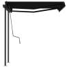 Manual Retractable Awning 3x2.5 m - Anthracite | HiPO Market