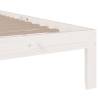 White Solid Wood Bed Frame 90x200 cm | Modern Bedroom Furniture