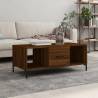 Elegant Brown Oak Coffee Table - 102x50x40 cm