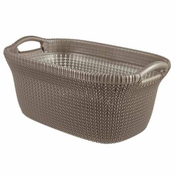 Curver Laundry Basket Knit 40L - Metallic Brown | HipoMarket