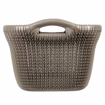 Curver Laundry Basket Knit 40L - Metallic Brown | HipoMarket