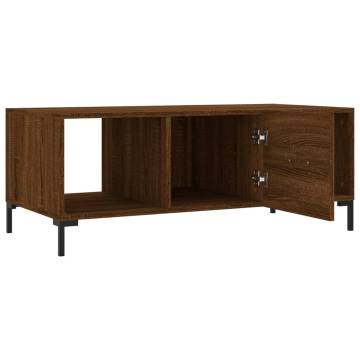 Elegant Brown Oak Coffee Table - 102x50x40 cm