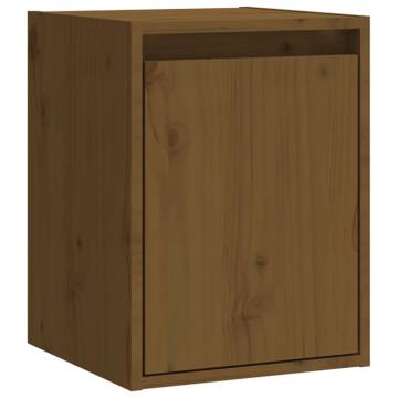 Honey Brown Wall Cabinets - 2 pcs Solid Pinewood | HipoMarket