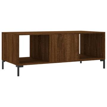 Elegant Brown Oak Coffee Table - 102x50x40 cm