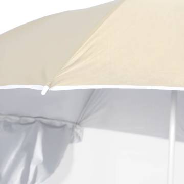 Beach Umbrella with Side Walls - 215 cm, Sand Color