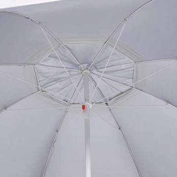 Beach Umbrella with Side Walls - 215 cm, Sand Color