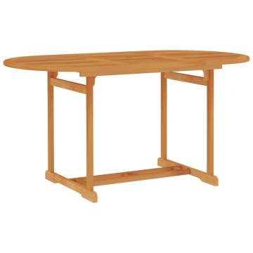 Garden Table 150x90 cm - Solid Teak Wood | Hipo Market