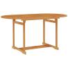 Garden Table 150x90x75 cm Solid Teak Wood Size 150 x 90 x 75 cm Quantity in Package 1 Shape oval 