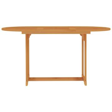 Garden Table 150x90 cm - Solid Teak Wood | Hipo Market