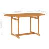 Garden Table 150x90 cm - Solid Teak Wood | Hipo Market