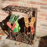 Esschert Design Large Boot Rack - Cast Iron - 4 Pairs Storage