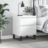 High Gloss White Bedside Cabinet - Stylish Storage Solution