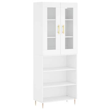 Stylish Highboard White 69.5x34x180 cm | Hipomarket