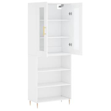 Stylish Highboard White 69.5x34x180 cm | Hipomarket