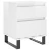 High Gloss White Bedside Cabinet - Stylish Storage Solution