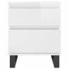 High Gloss White Bedside Cabinet - Stylish Storage Solution