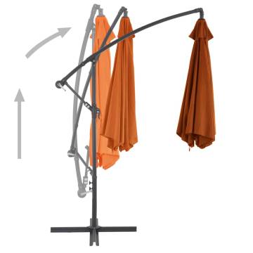 Cantilever Umbrella with Aluminium Pole Terracotta 300 cm