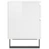 High Gloss White Bedside Cabinet - Stylish Storage Solution