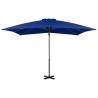 Azure Blue Cantilever Umbrella with Aluminium Pole - 250x250 cm