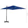 Azure Blue Cantilever Umbrella with Aluminium Pole - 250x250 cm