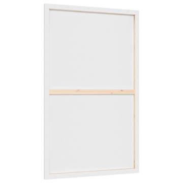 Stretched Canvases 12 pcs - White Fabric & Solid Pine Frame