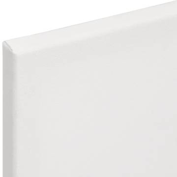 Stretched Canvases 12 pcs - White Fabric & Solid Pine Frame