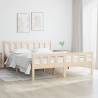 Bed Frame Solid Wood 135x190 cm Double Colour natural Size 135 x 190 cm 