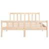 Solid Wood Double Bed Frame 135x190 cm | Hipo Market