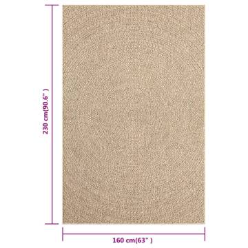 Rug 160x230 cm Jute Look - Indoor & Outdoor | HipoMarket