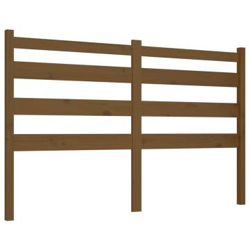 Stylish Honey Brown Bed Headboard - Solid Pine Wood 126x4x100 cm