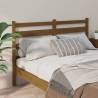 Stylish Honey Brown Bed Headboard - Solid Pine Wood 126x4x100 cm