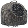 Cat Transporter Grey 60x45x45cm | Natural Willow Carrier