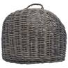 Cat Transporter Grey 60x45x45cm | Natural Willow Carrier