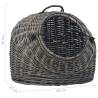 Cat Transporter Grey 60x45x45cm | Natural Willow Carrier