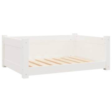 Comfortable White Dog Bed - Solid Pine Wood | HipoMarket