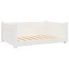 Comfortable White Dog Bed - Solid Pine Wood | HipoMarket