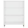 High Gloss White Bookcase - Modern Engineered Wood Furniture