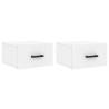 Wall-mounted Bedside Cabinets - 2 pcs White 35x35x20 cm