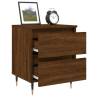 Elegant Brown Oak Bedside Cabinet - 40x35x50 cm