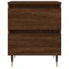 Elegant Brown Oak Bedside Cabinet - 40x35x50 cm