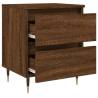 Elegant Brown Oak Bedside Cabinet - 40x35x50 cm