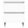 Elegant White Bedside Cabinet | 40x35x50 cm Engineered Wood